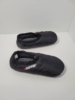 Baffin Unisex Cush Hybrid Black Insulated Slippers Women Size 9 Large